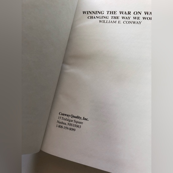 Winning the War on Waste by William Conway Hardback Book - Picture 4 of 7
